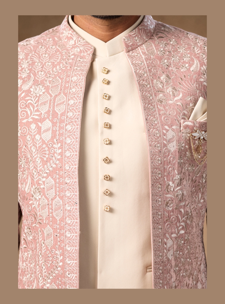 ONION PINK JODHPURI SUIT